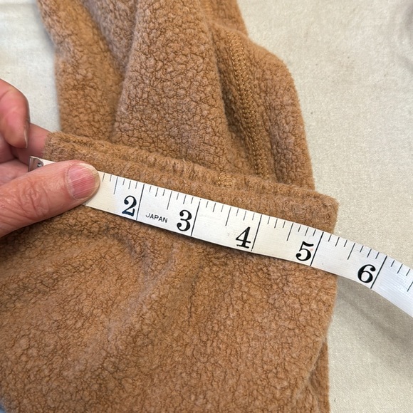 Aerie Fleece high waisted Joggers. Size Small. NWT Caramel brown  Zip Front - Picture 6 of 12